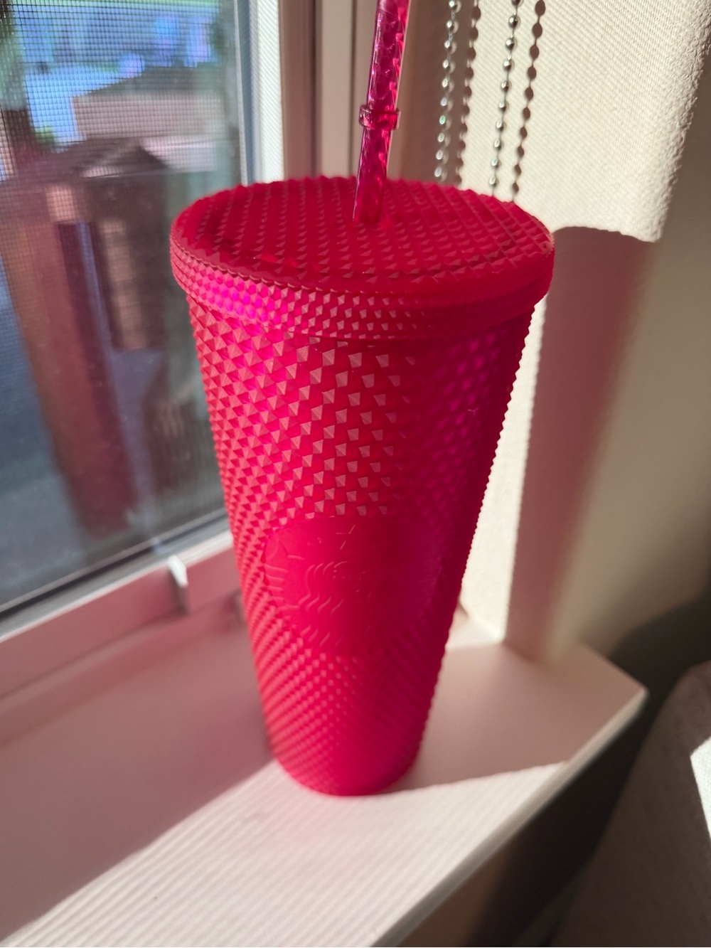 Starbucks Ruby Red Pink Jelly Studded Venti 24 oz Tumbler